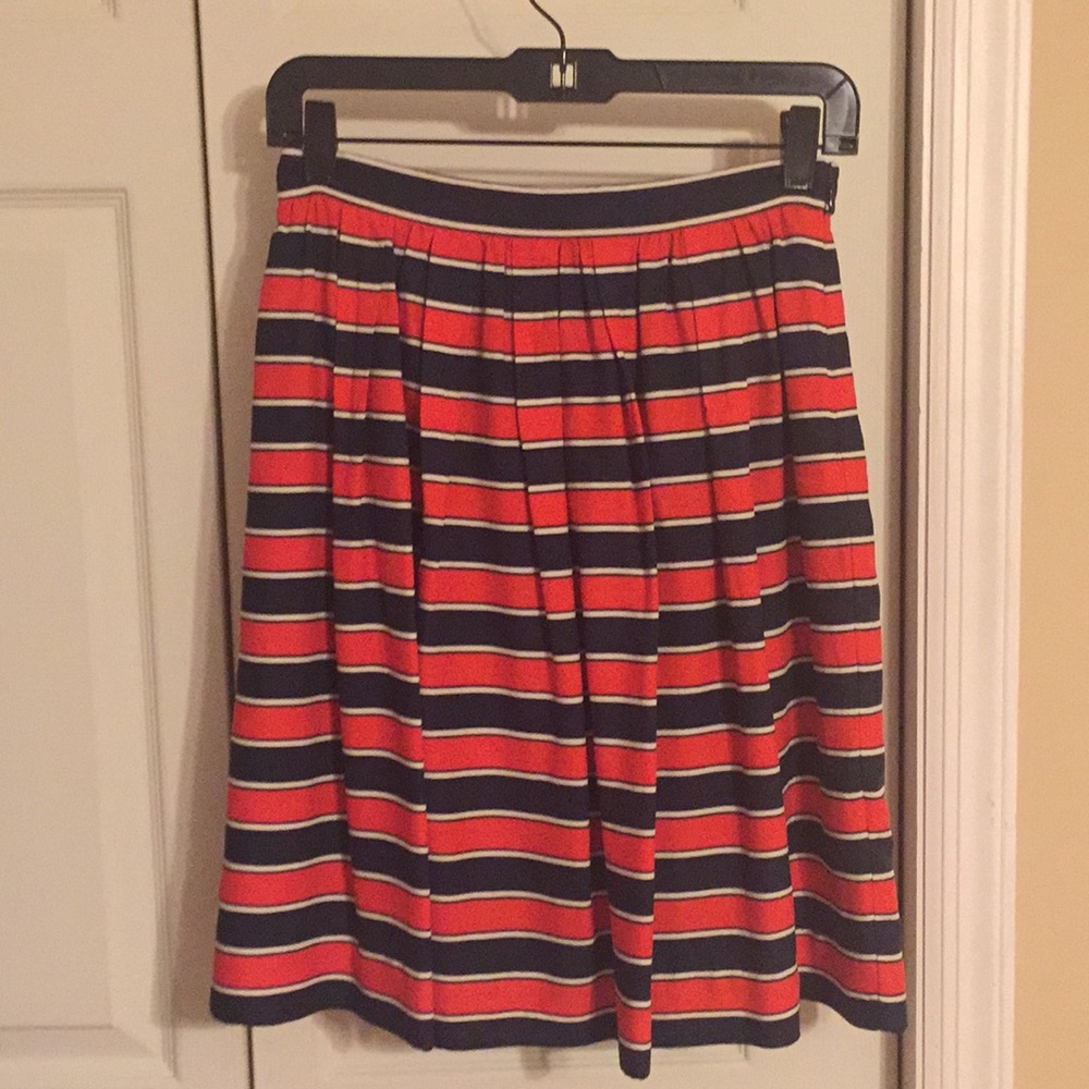 Jcrew skirt navy and red